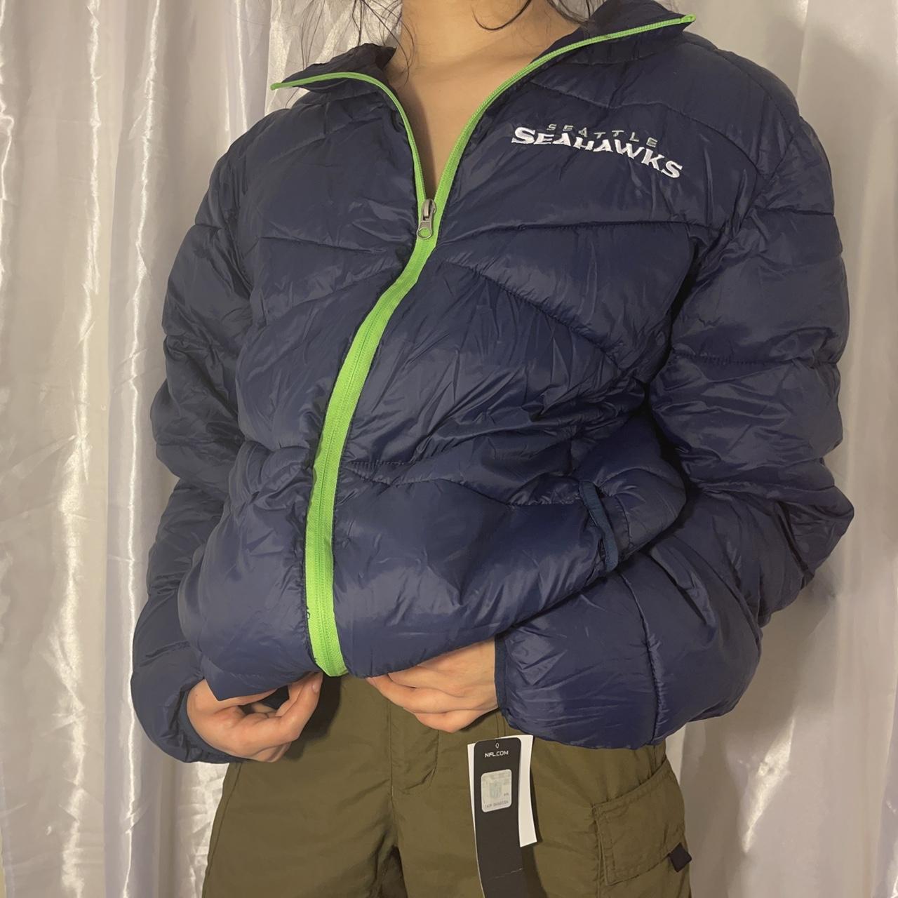 Seattle Seahawks CUSTOM Puffer Down Jacket -  Worldwide  Shipping