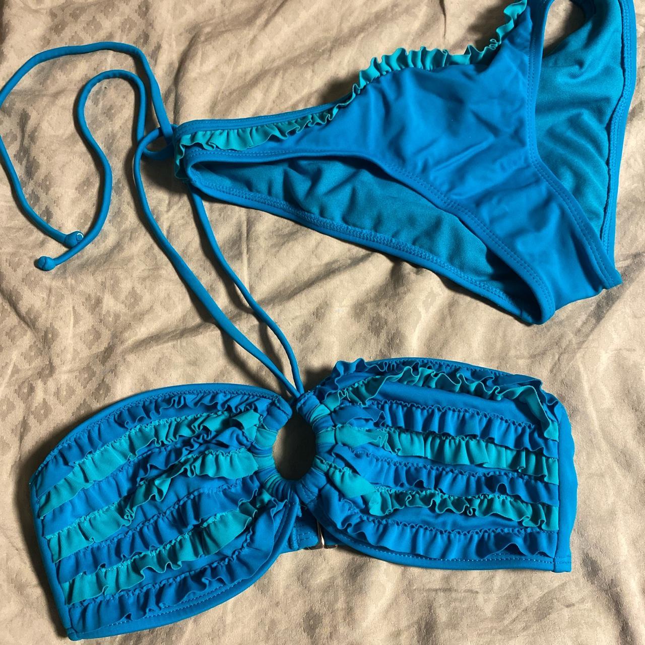 Women's Blue Swimsuit-one-piece | Depop