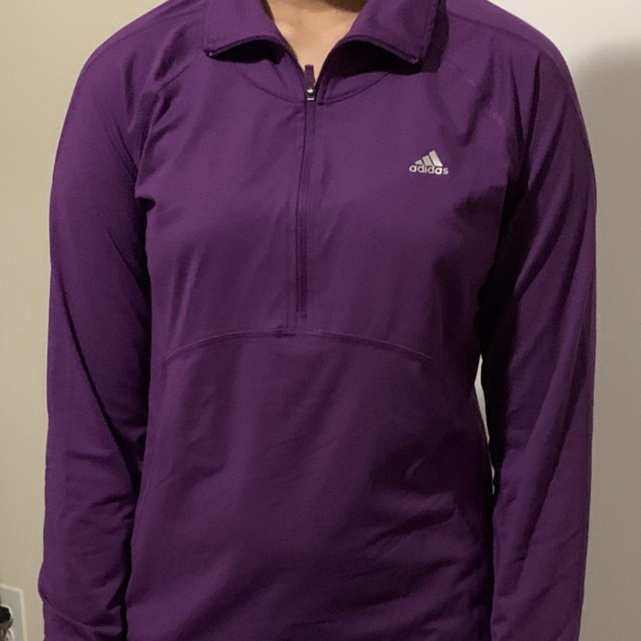 purple adidas tracksuit womens