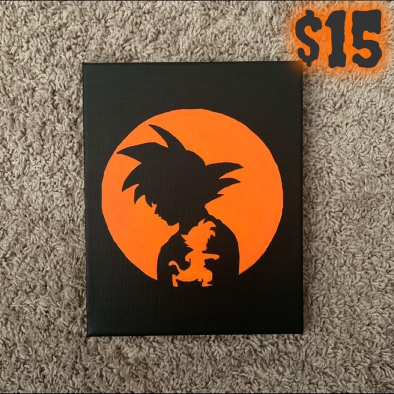 A nice simple dragon ball z canvas painting for a