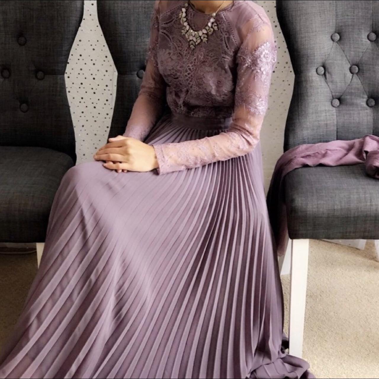 Lilac maxi dress Worn once for a wedding Size 8... - Depop