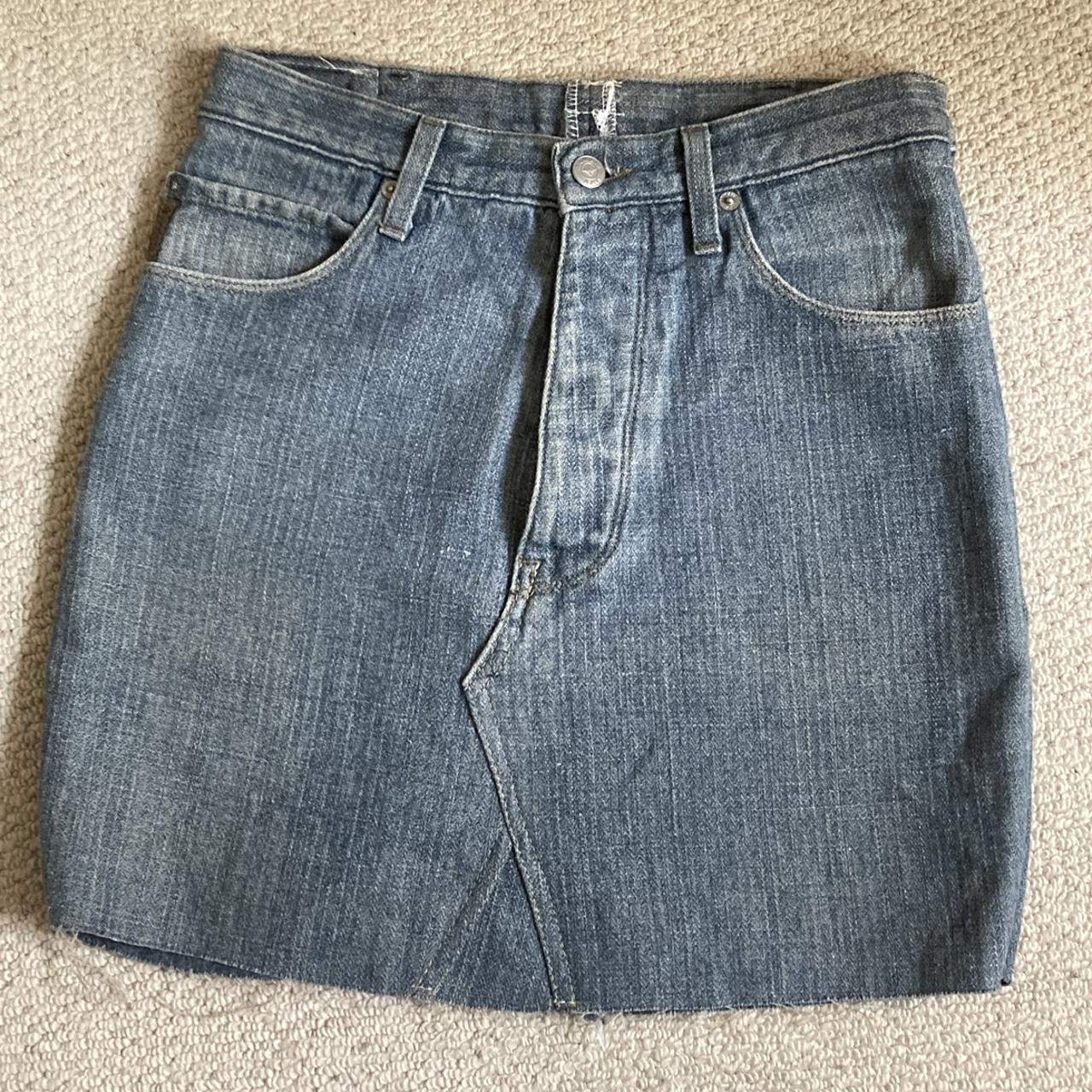 vintage armani jeans denim mini skirt 29 waist Depop