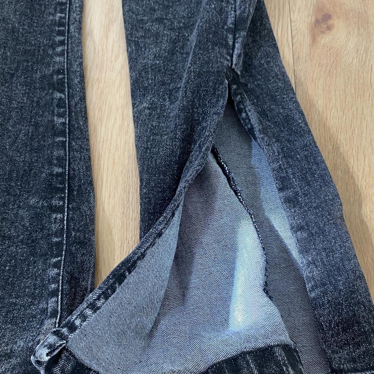 Prettylittlething shape grey black acid wash jeans... - Depop