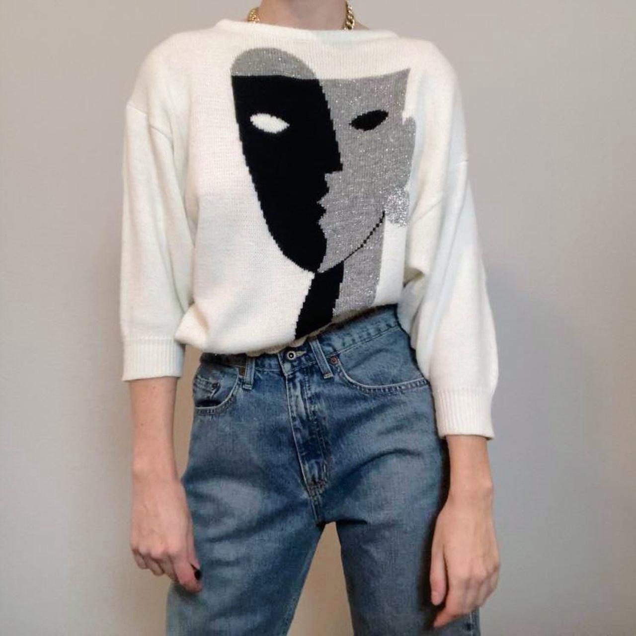 Product Image 1 - ABSTRACT ART FACE SWEATER 🖤