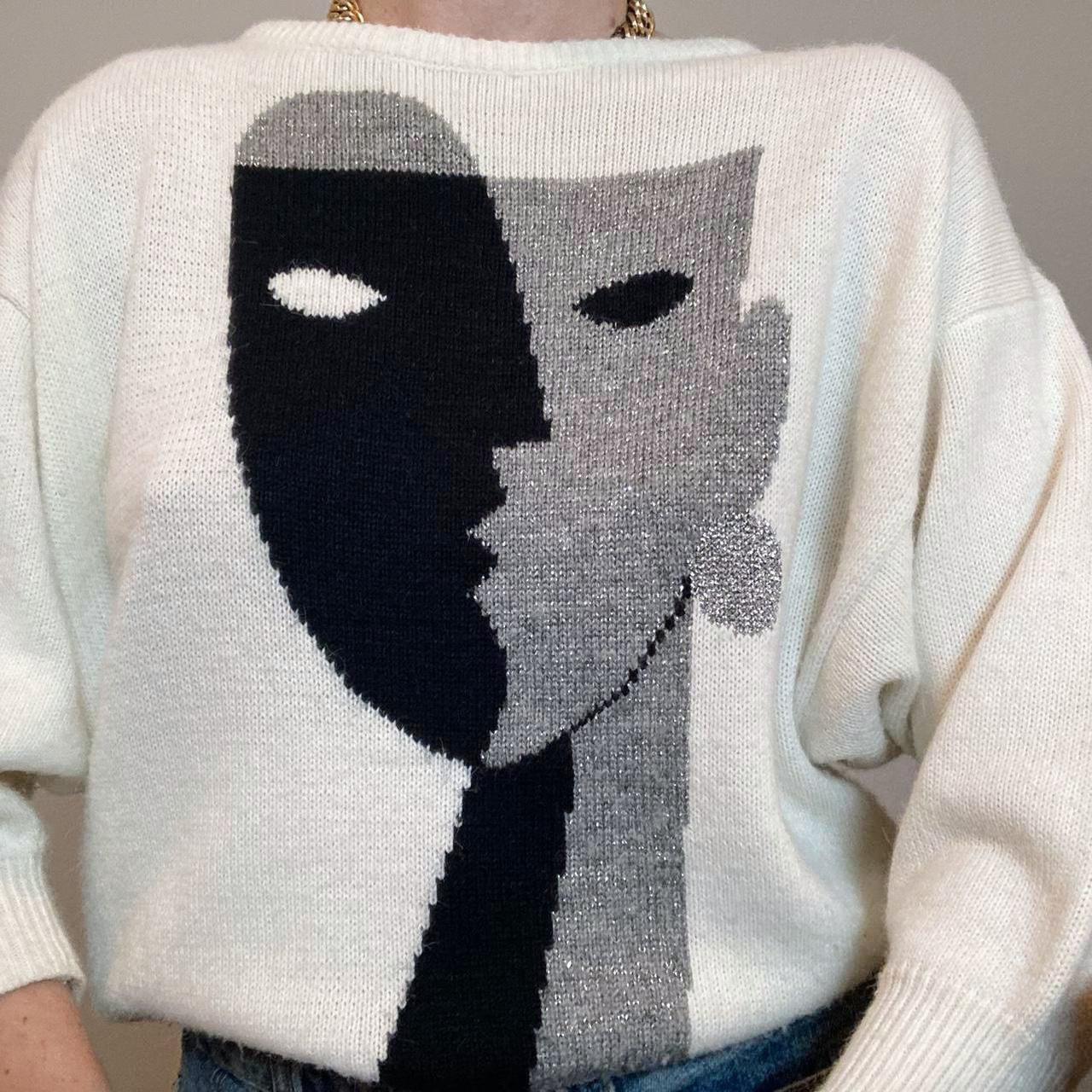 Product Image 2 - ABSTRACT ART FACE SWEATER 🖤