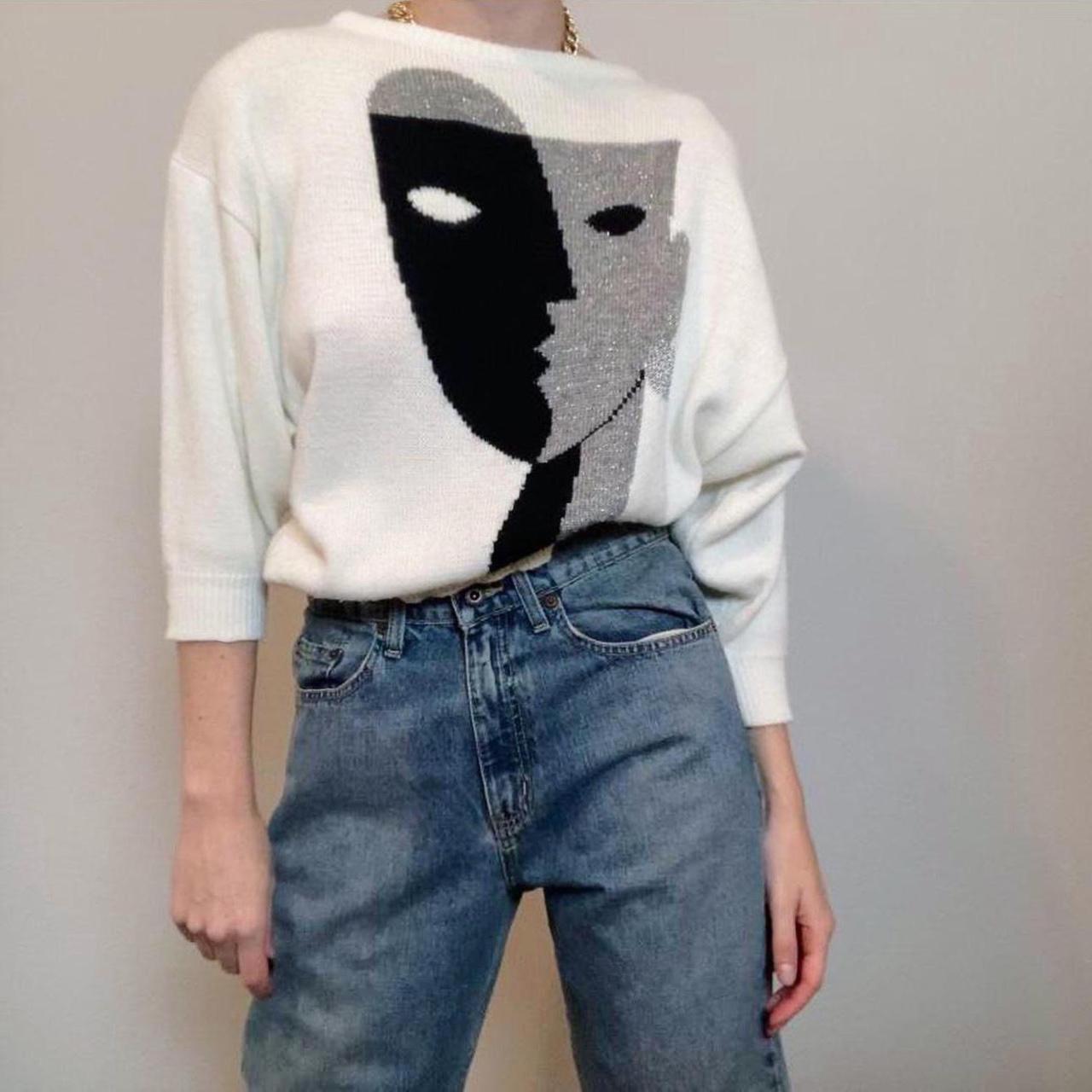 Product Image 3 - ABSTRACT ART FACE SWEATER 🖤