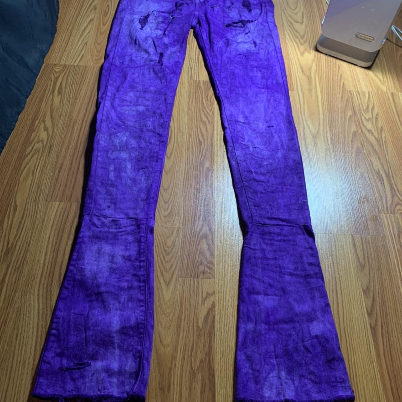 Men’s STACKED JEANS Purp Grape😈 Custom made🤟🏾 Depop