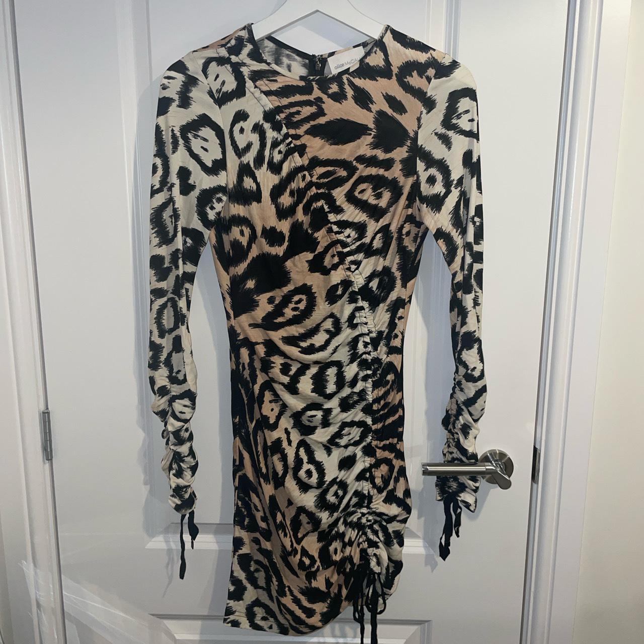 Ladies Alice McCall Leopard Print Ruched Detail