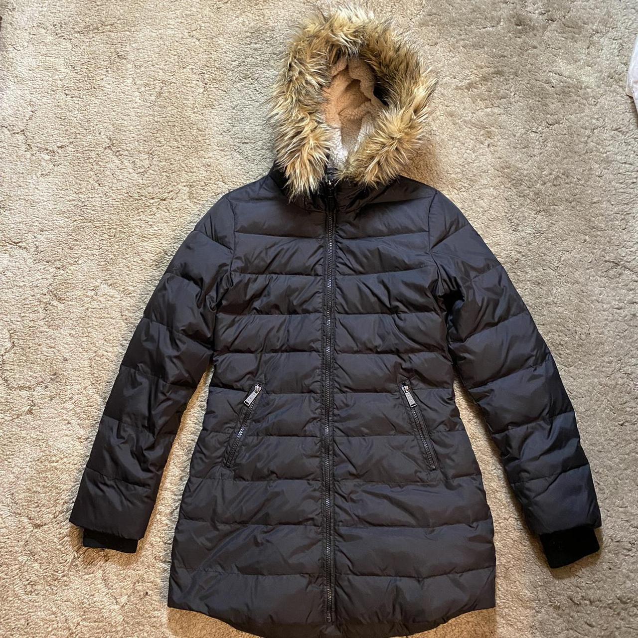 dkny black puffer coat