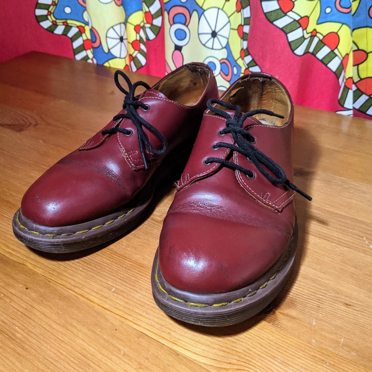 Cherry Red 1461 Dr Martens Size UK5. Well worn as... - Depop