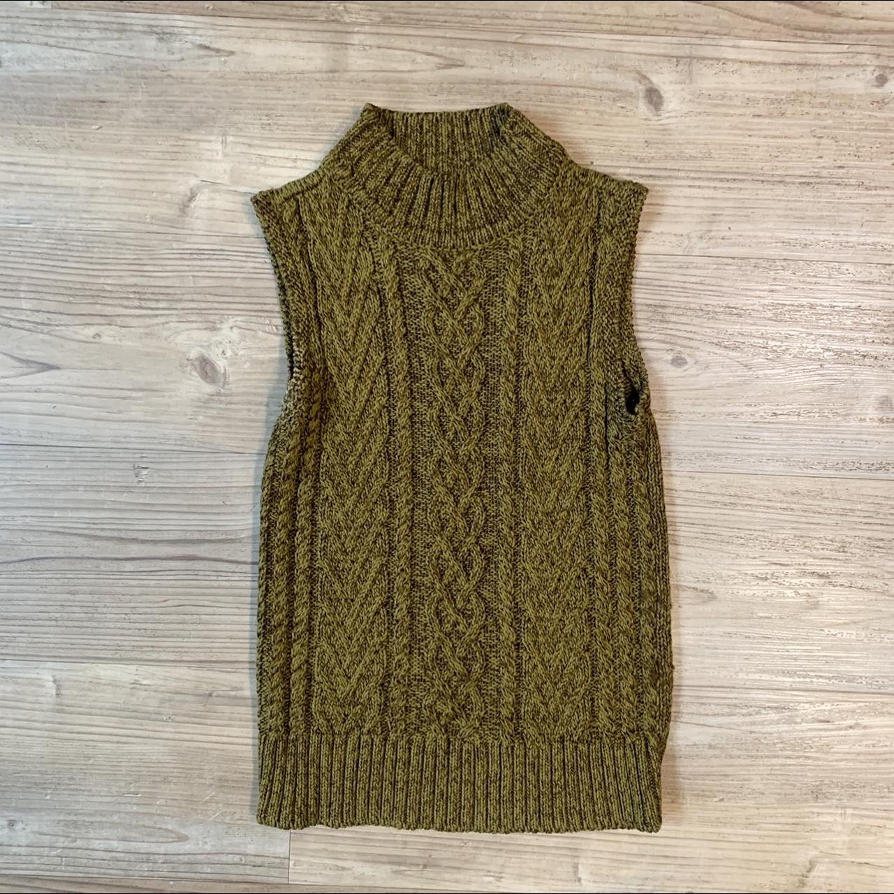 Brown Cable Knit Sweater Vest Vintage Liz Claiborne... - Depop