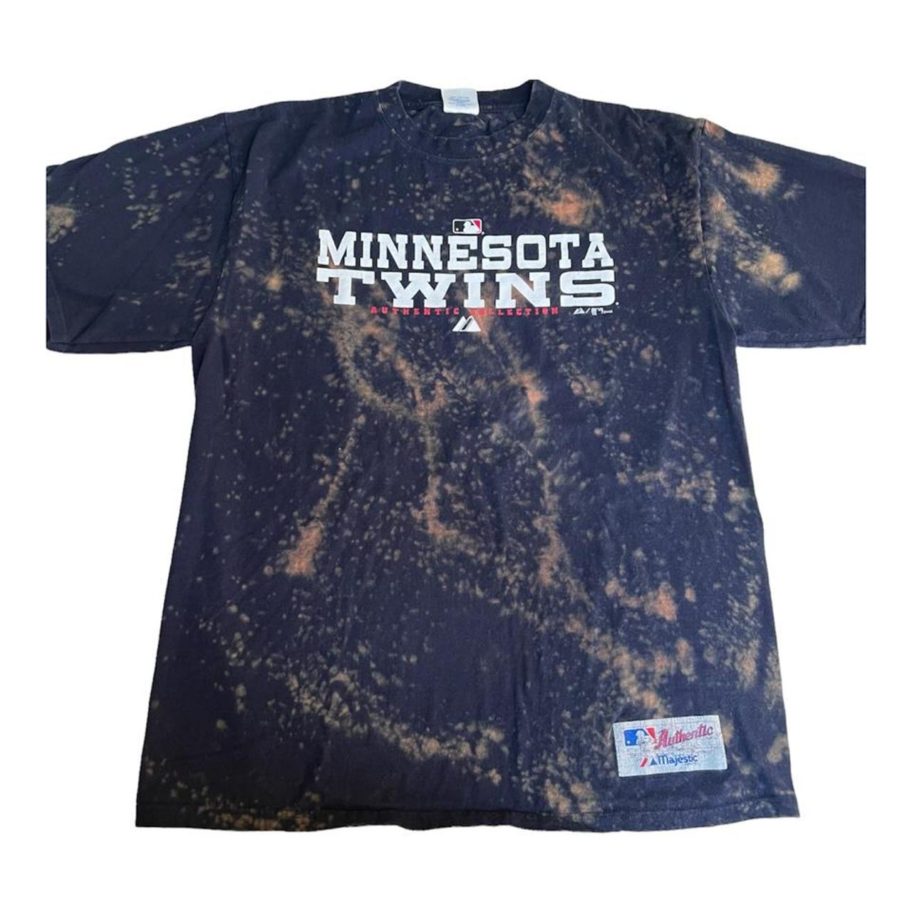 Men's Majestic Navy/Red Minnesota Twins Authentic Collection On