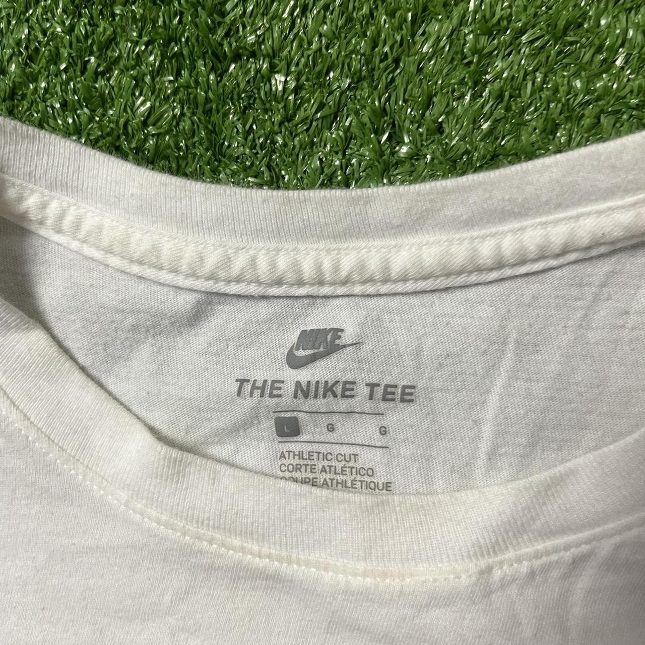 White Nike Just Do It Tee Kids Size L - Depop