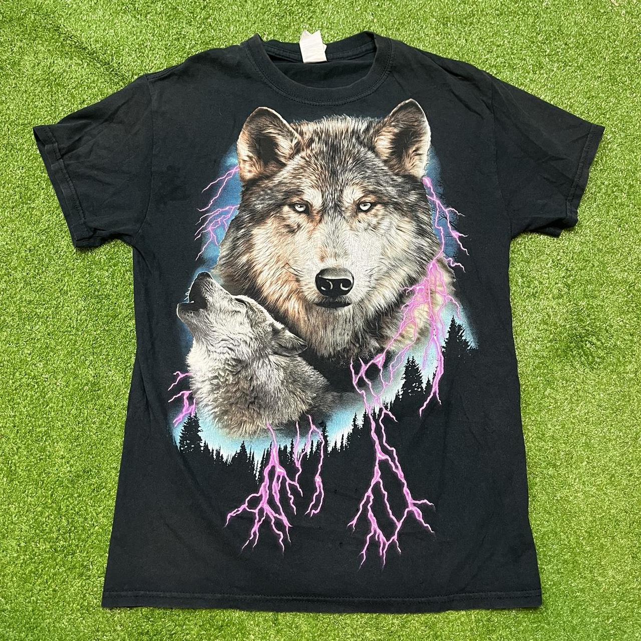 Wolf Tee A Lightning Mens Size Small Great Condition Depop