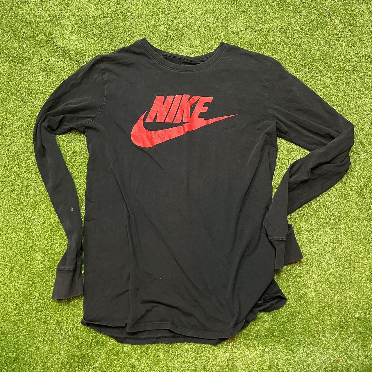 nike t shirts mens red and black