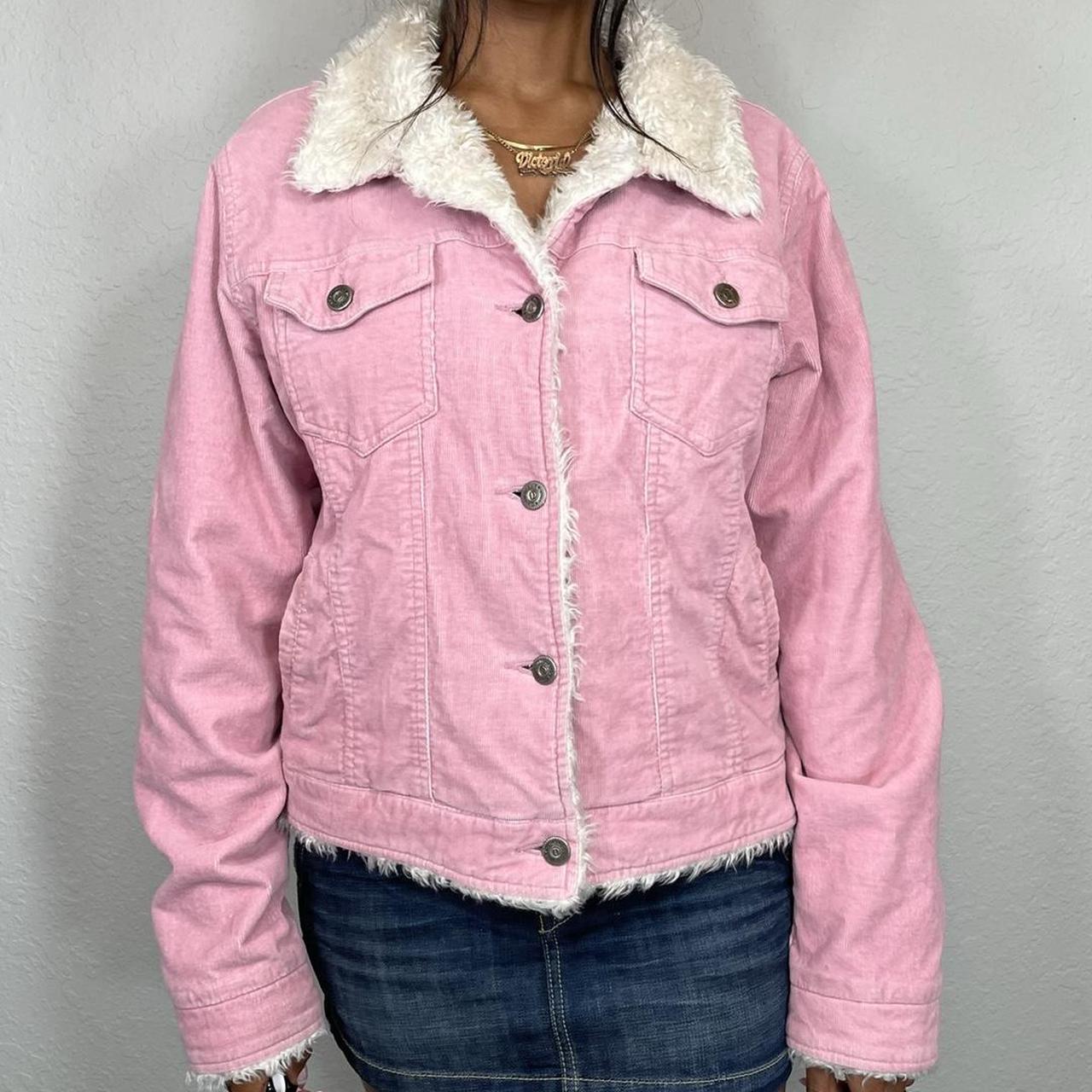 Women's Pink and Cream Jacket (2)