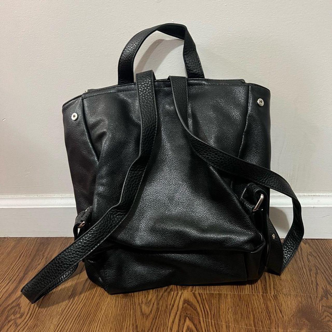 Urban Outfitters Black Faux Leather... - Depop