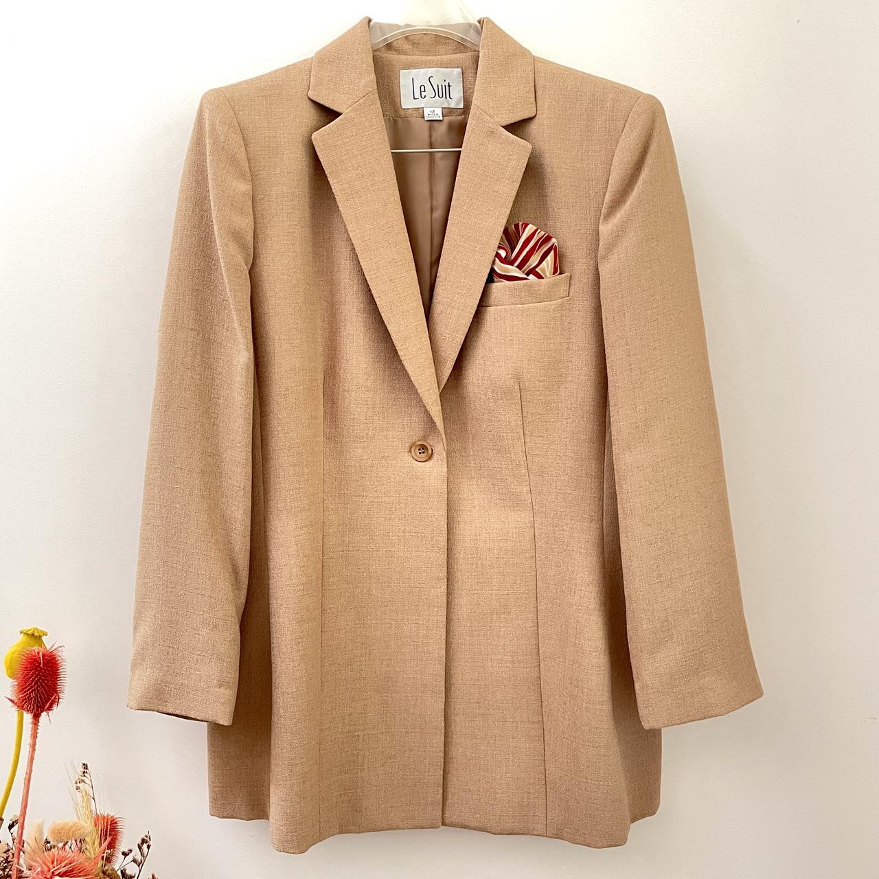 🖤women’s tan suit jacket and matching... Depop