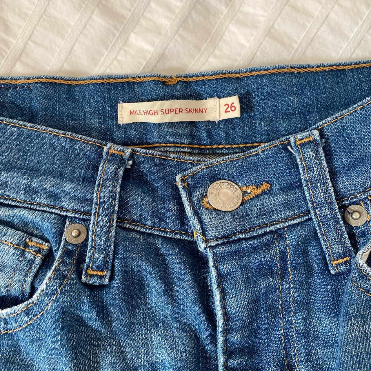 Mile High Super Skinny Levi Jeans for sale. Barely... - Depop