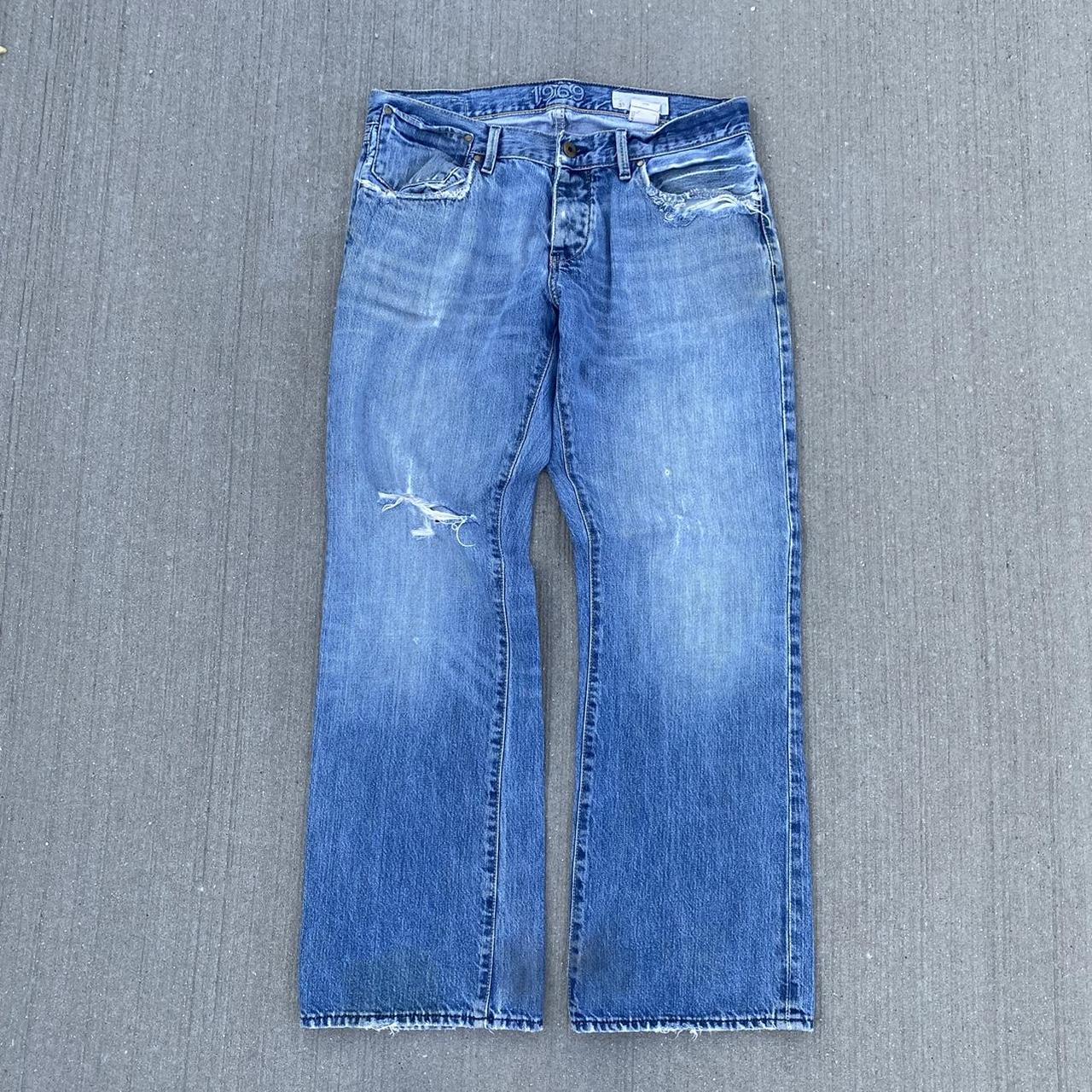 Vintage Gap Low Rise Jeans Bootcut Flared Button... Depop