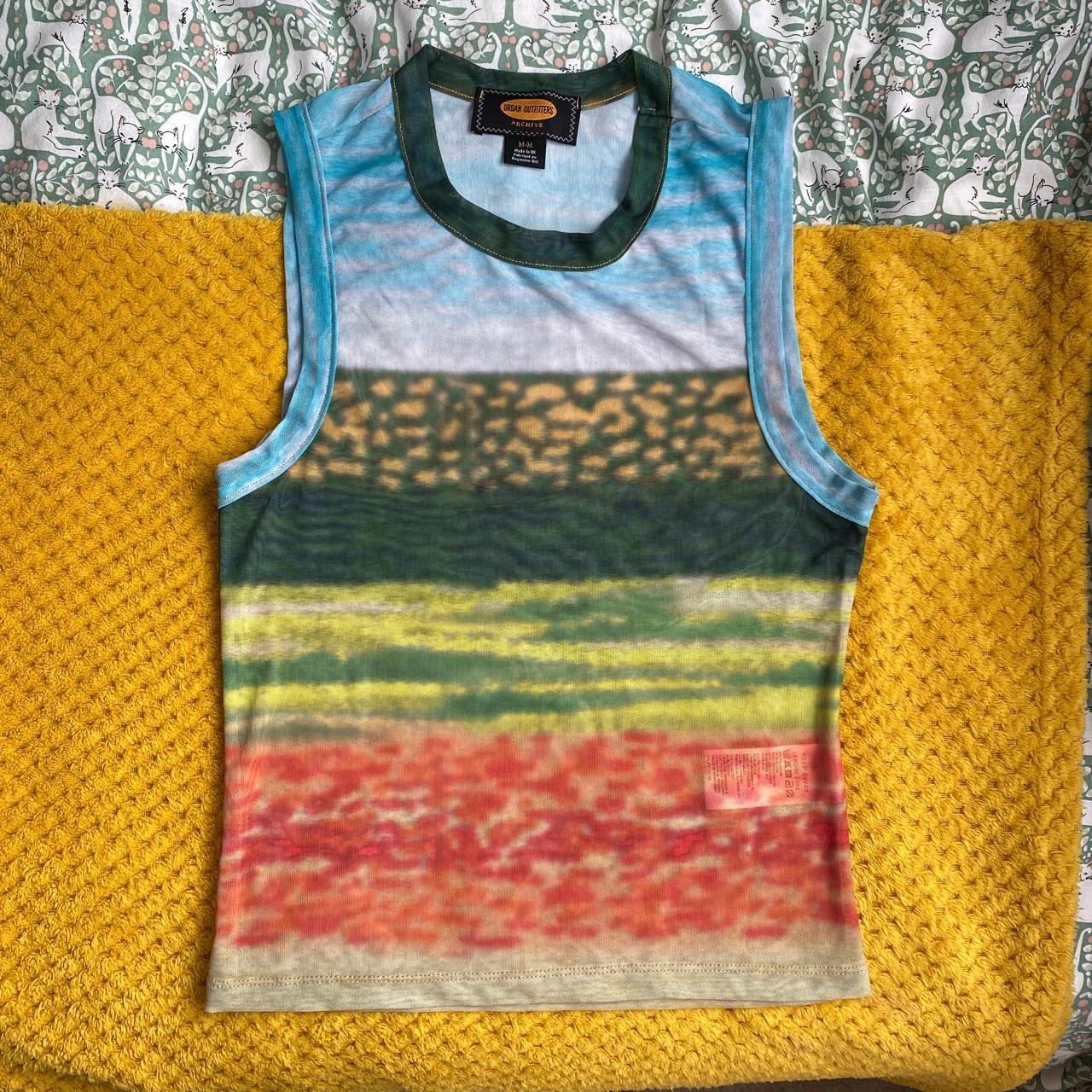 Urban Outfitters mesh landscape tank top vest only... Depop