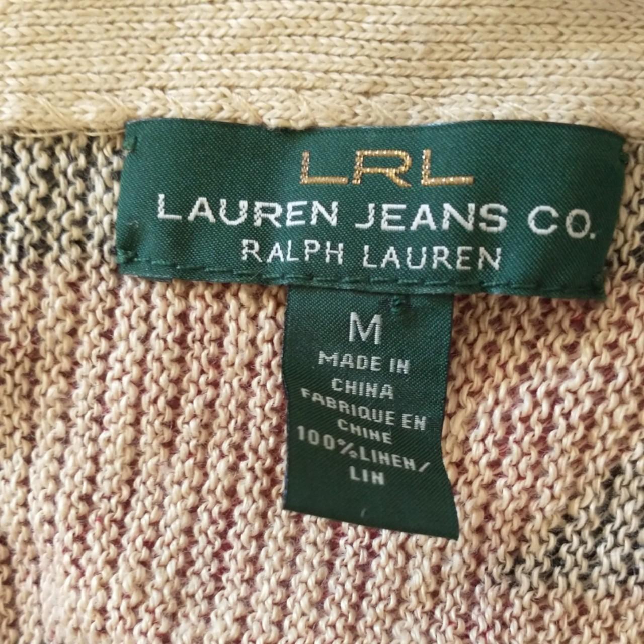 LRL Lauren Jeans Co Linen Top Aztec Southwestern M... - Depop