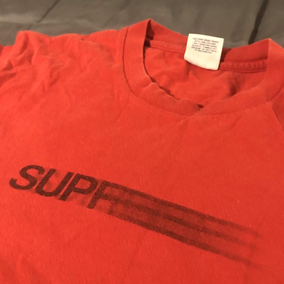 込☆Supreme 2016 SS Motion Logo Tee☆赤黒XL - Tシャツ/カットソー