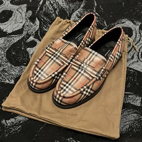 Burberry x Gosha Rubchinskiy Check Leather Penny... - Depop