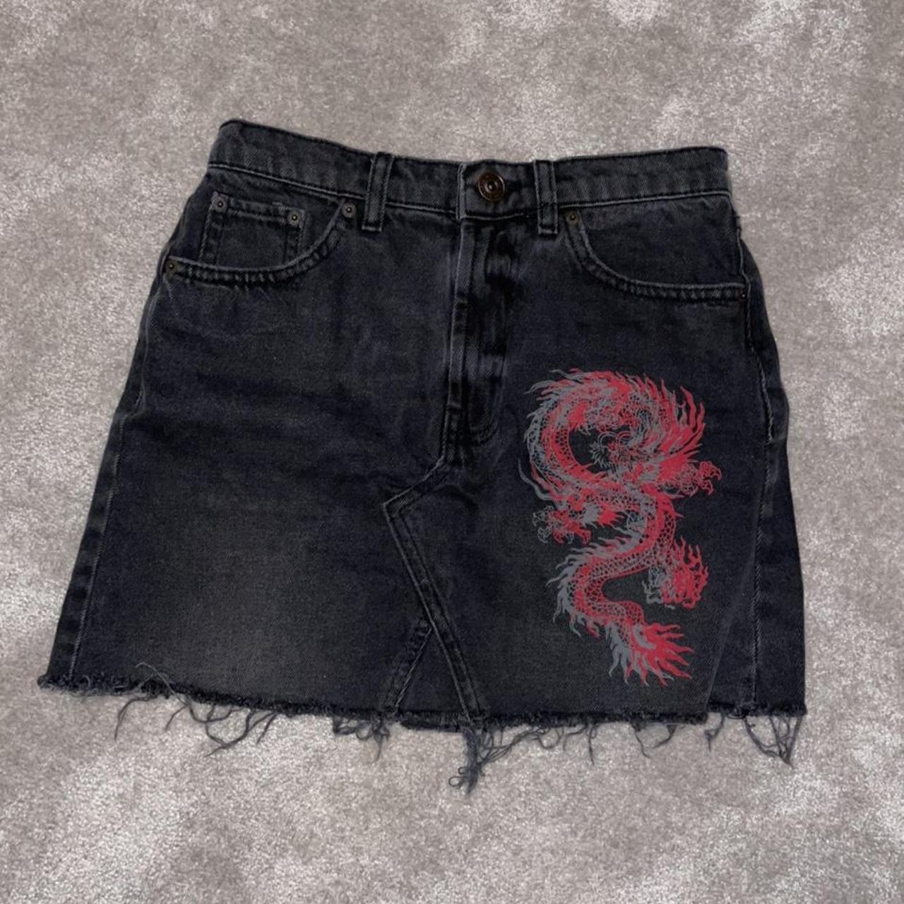 Urban Outfitters BDG dragon print denim skirt Depop