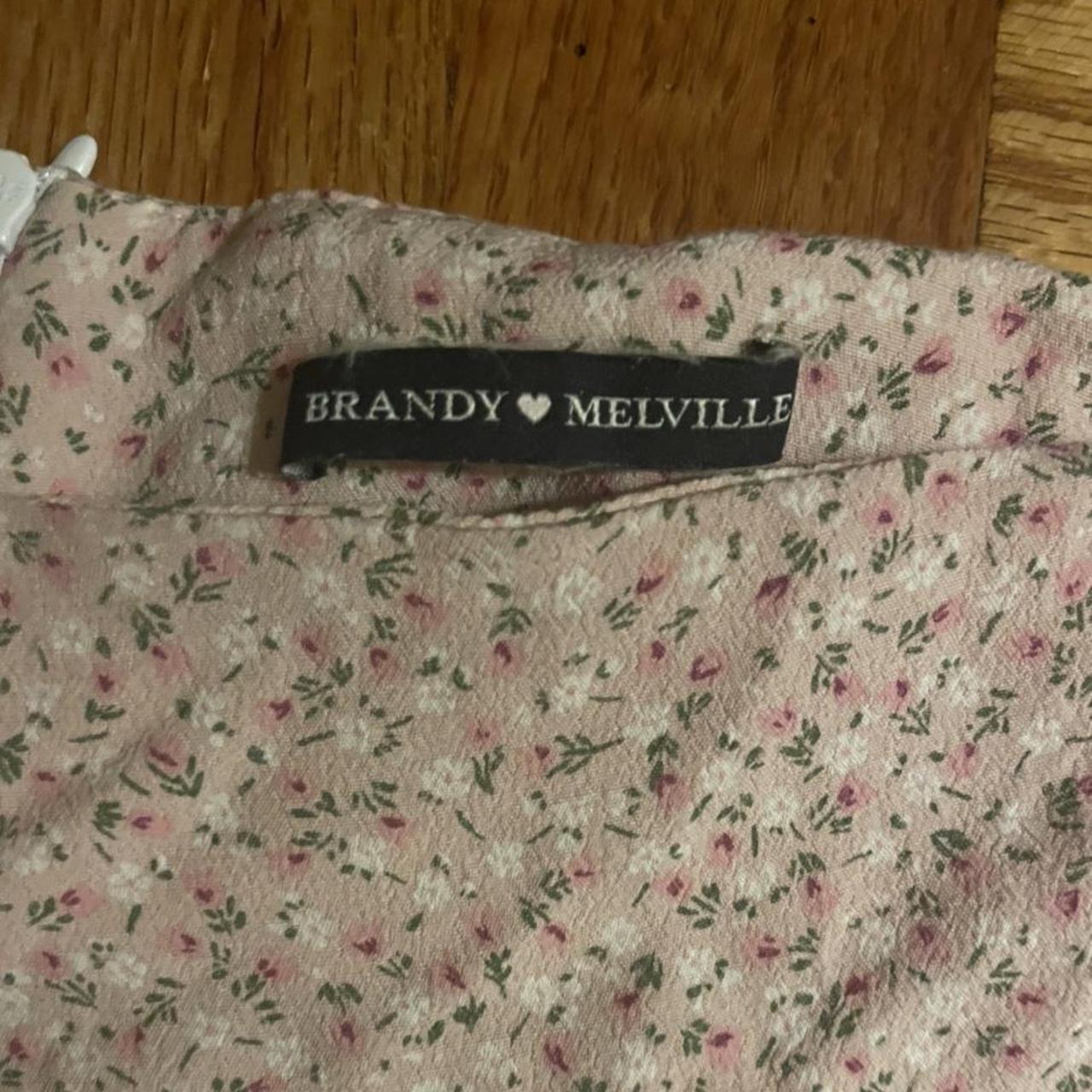 floral brandy melville midi skirt one size but fits... - Depop