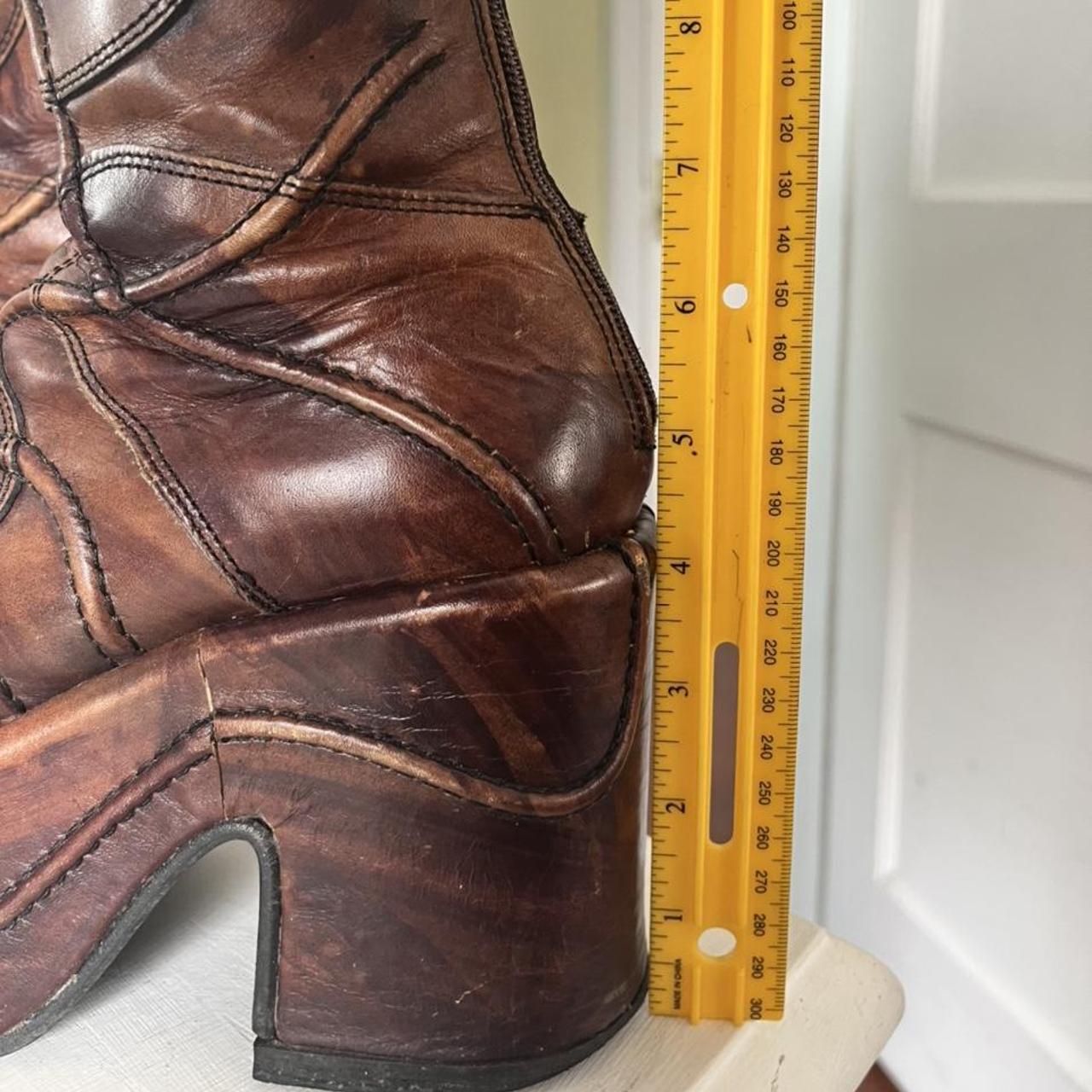 Original Brown Leather el Dantes Platform Boots!... - Depop