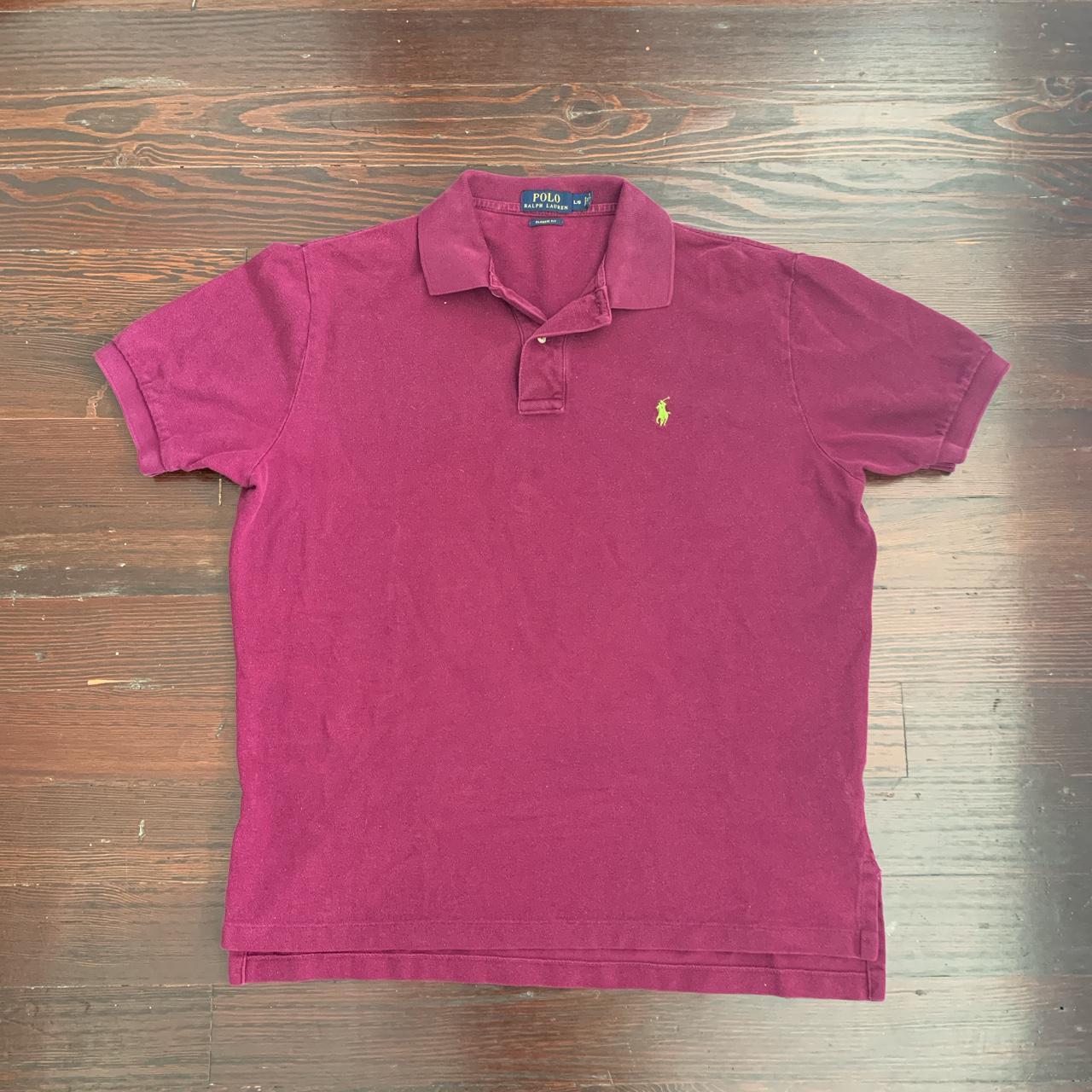 Ralph Lauren Men's Burgundy and Red Polo-shirts | Depop