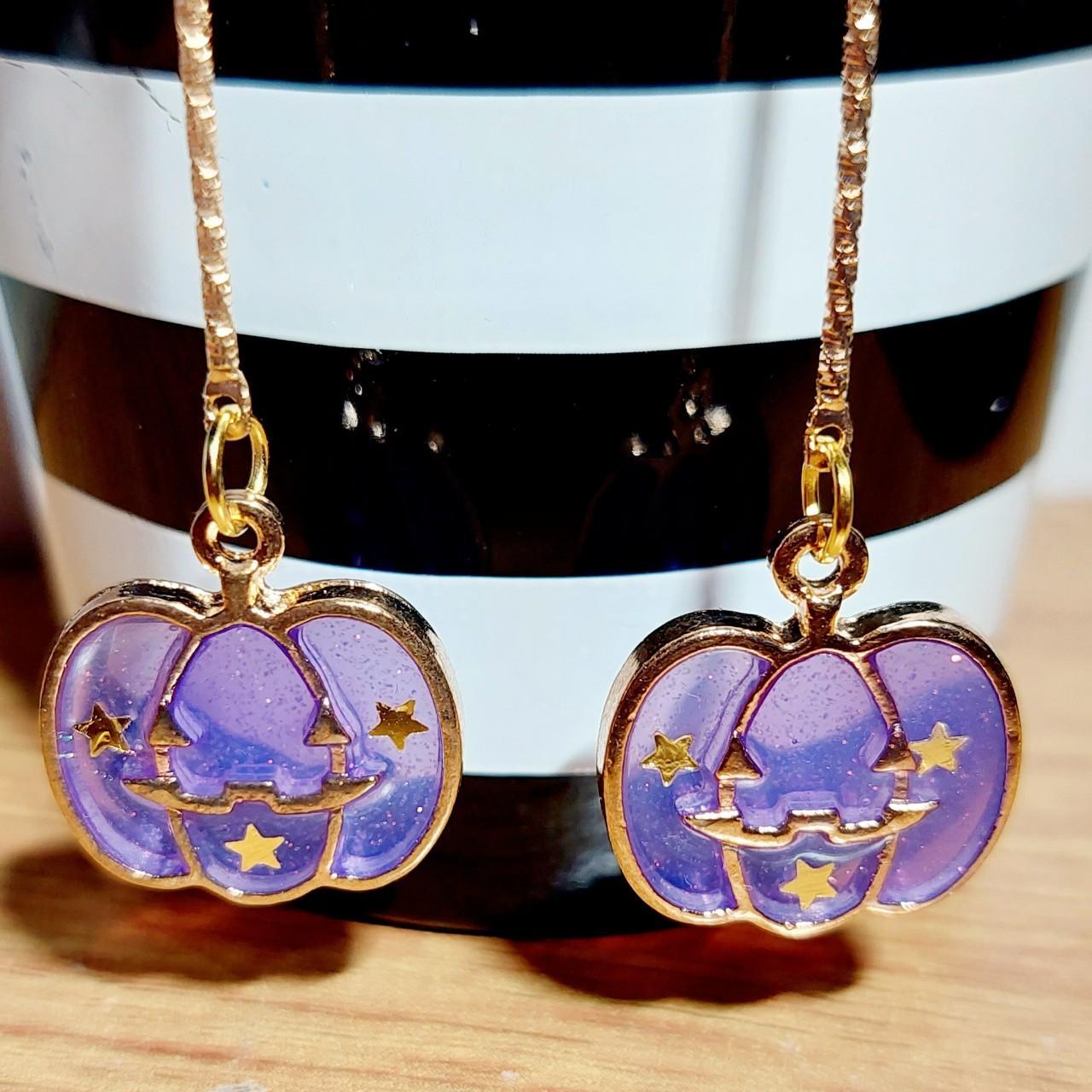 Purple Pumpkin Earrings 💥no Offers Thank You 💥 Depop