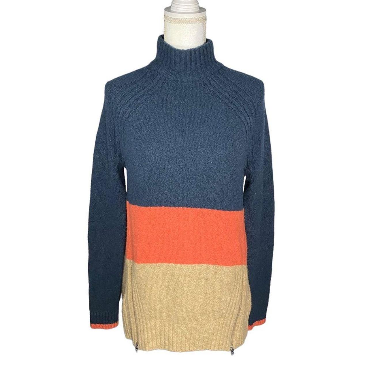 Abercrombie & Fitch Women's Blue and Orange Jumper