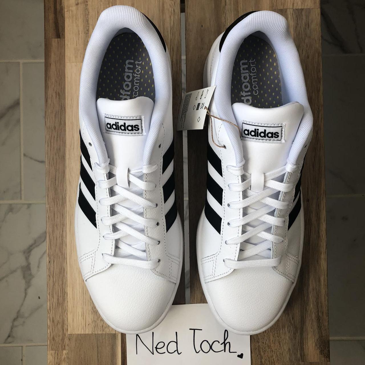 Adidas Grand Court White/Black Sneakers Classic... - Depop