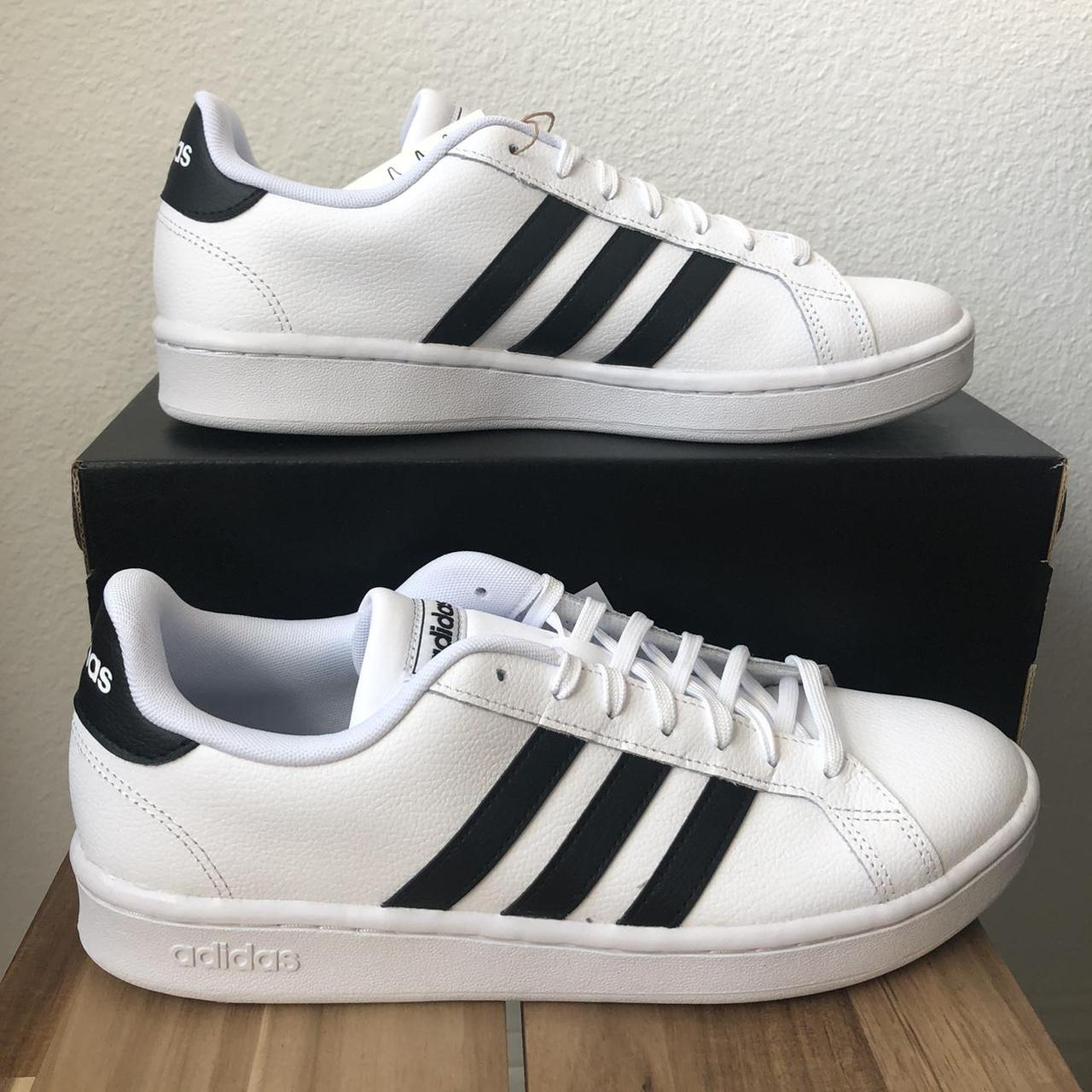 Adidas Grand Court White/Black Sneakers Classic... - Depop