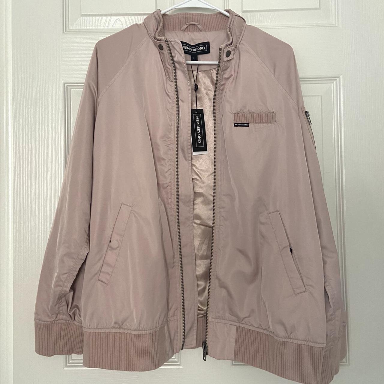 Members Only Women's Pink and Tan Jacket (2)