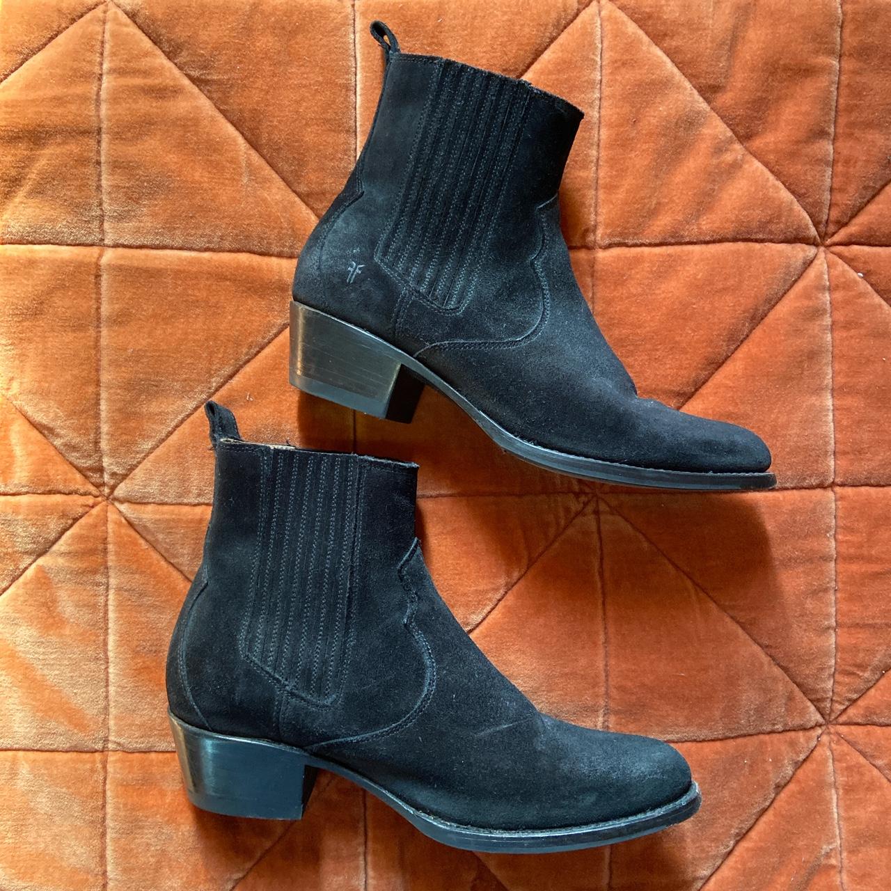 Frye Black suede Diana Chelsea western booties Only