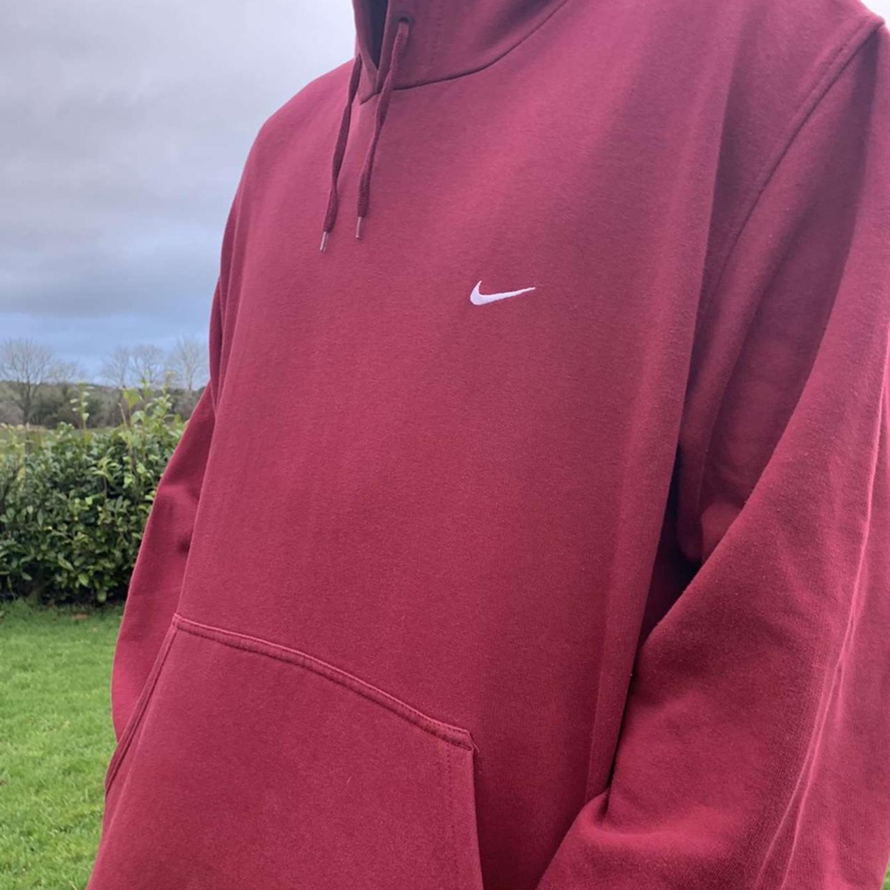 Red Nike Check Hoodie #red #nike #hoodie#nikehoodie - Depop