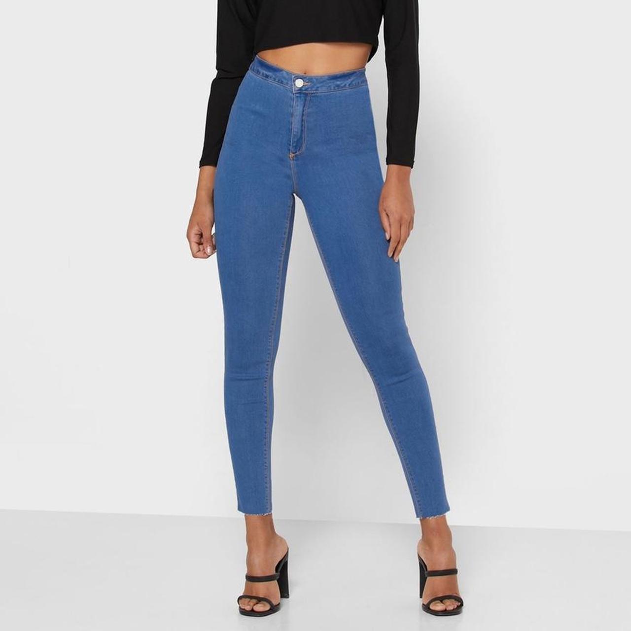 Missguided Vice Highwaisted Skinny Jeans Blue Depop