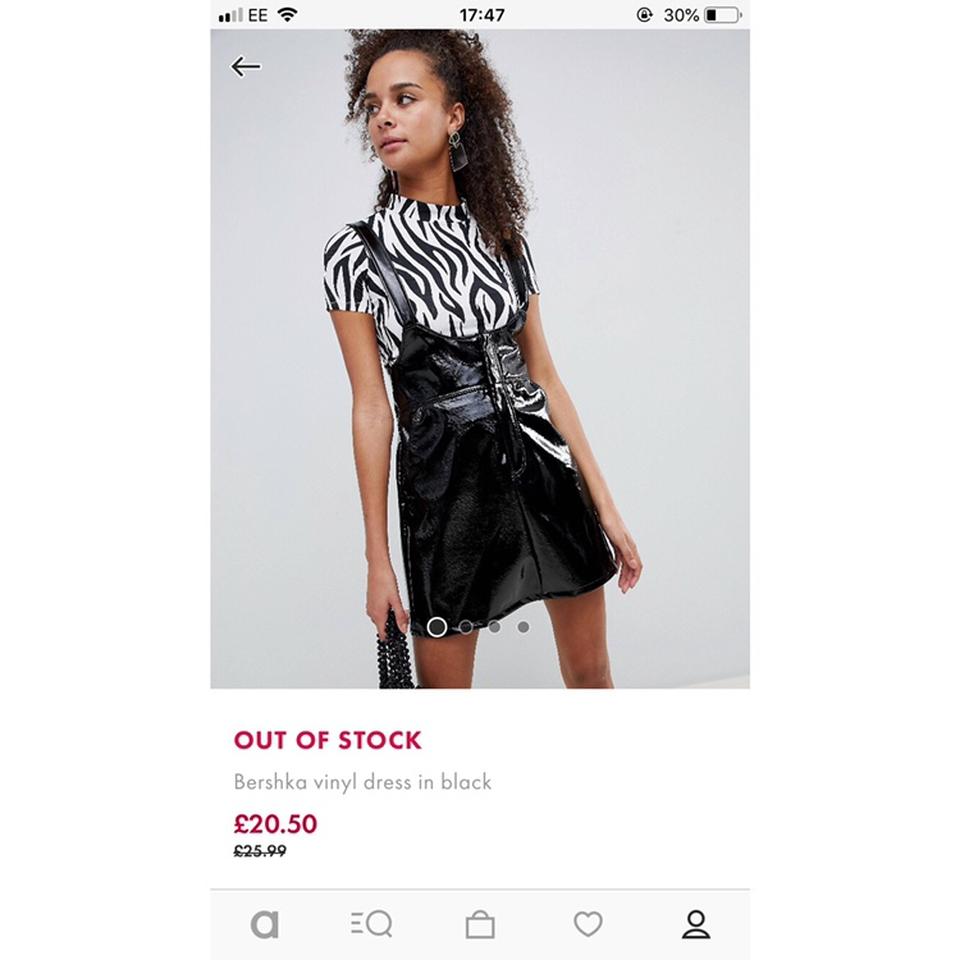 Bershka 2025 vinyl dress