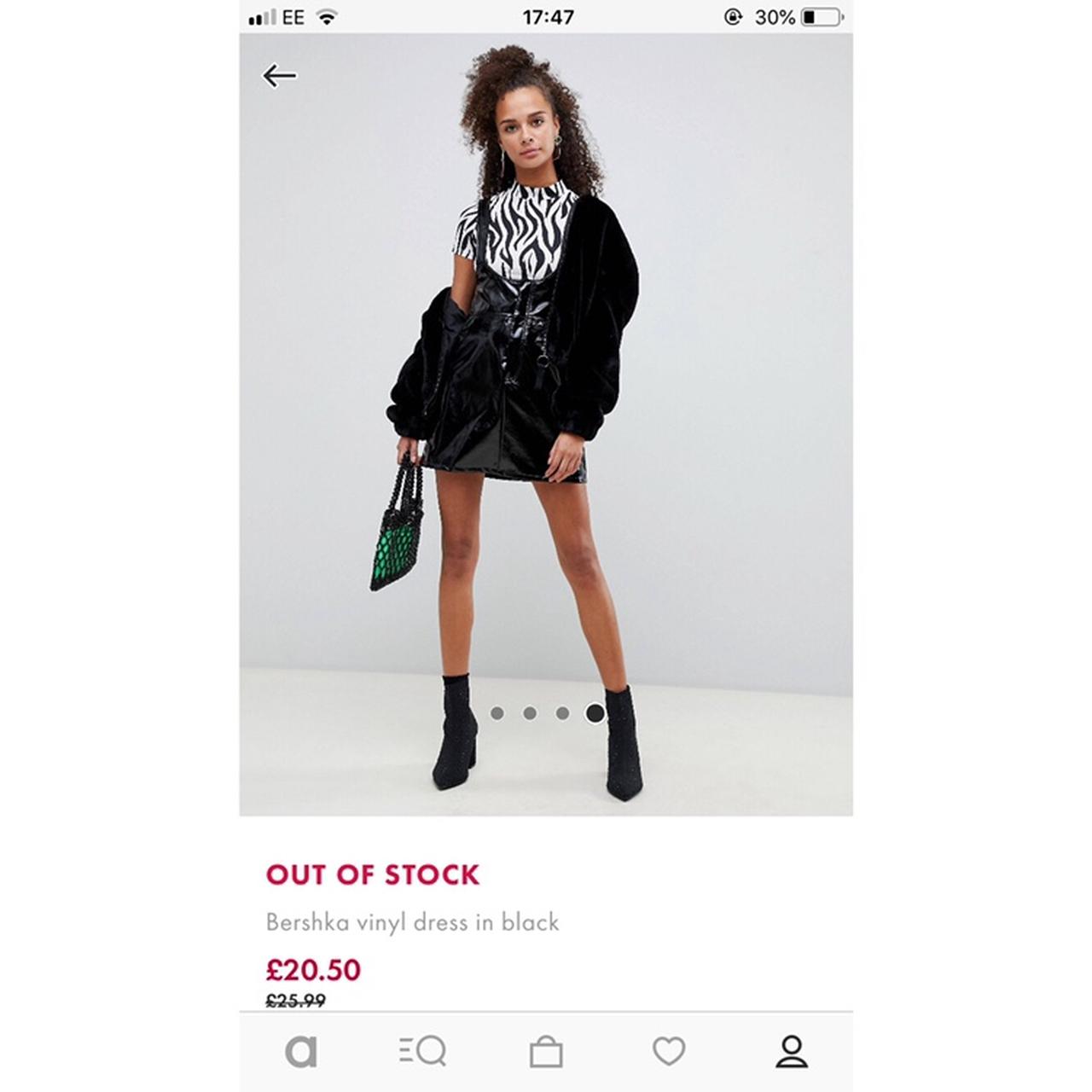 Bershka vinyl dress sale