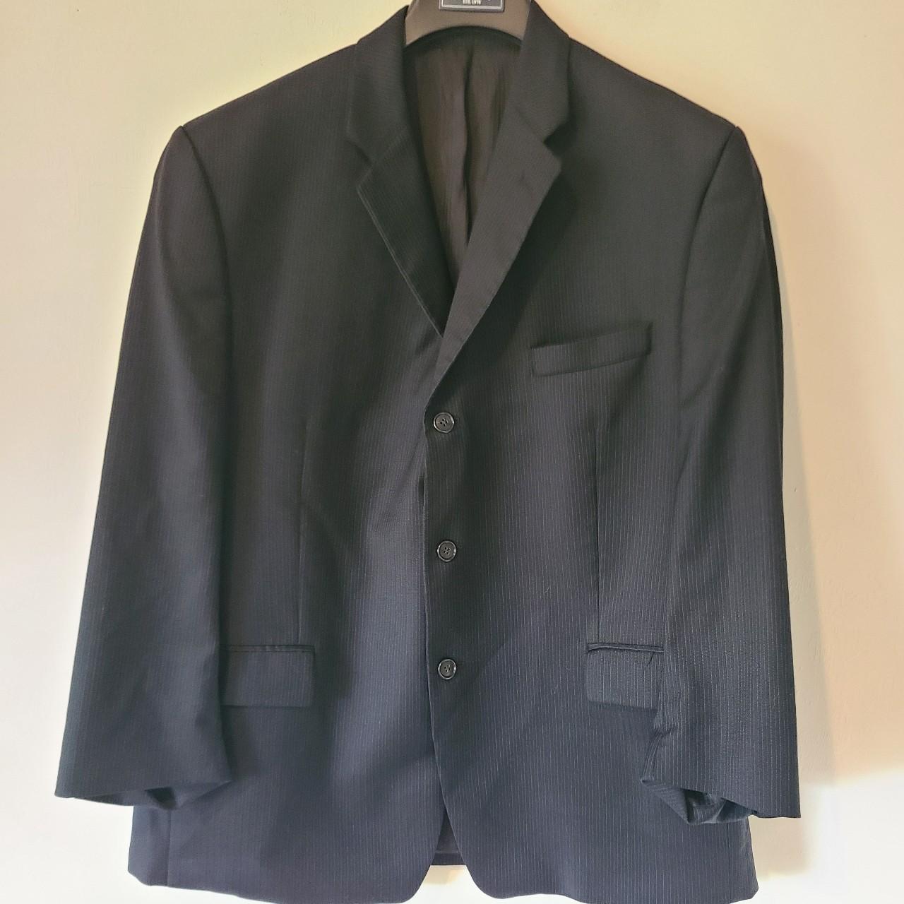 Men's Calvin Klein Black Three-Button Suit... - Depop