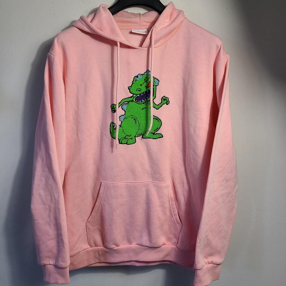 2019 Nickelodeon Rugrats Reptar Raised Pink Hoodie Depop