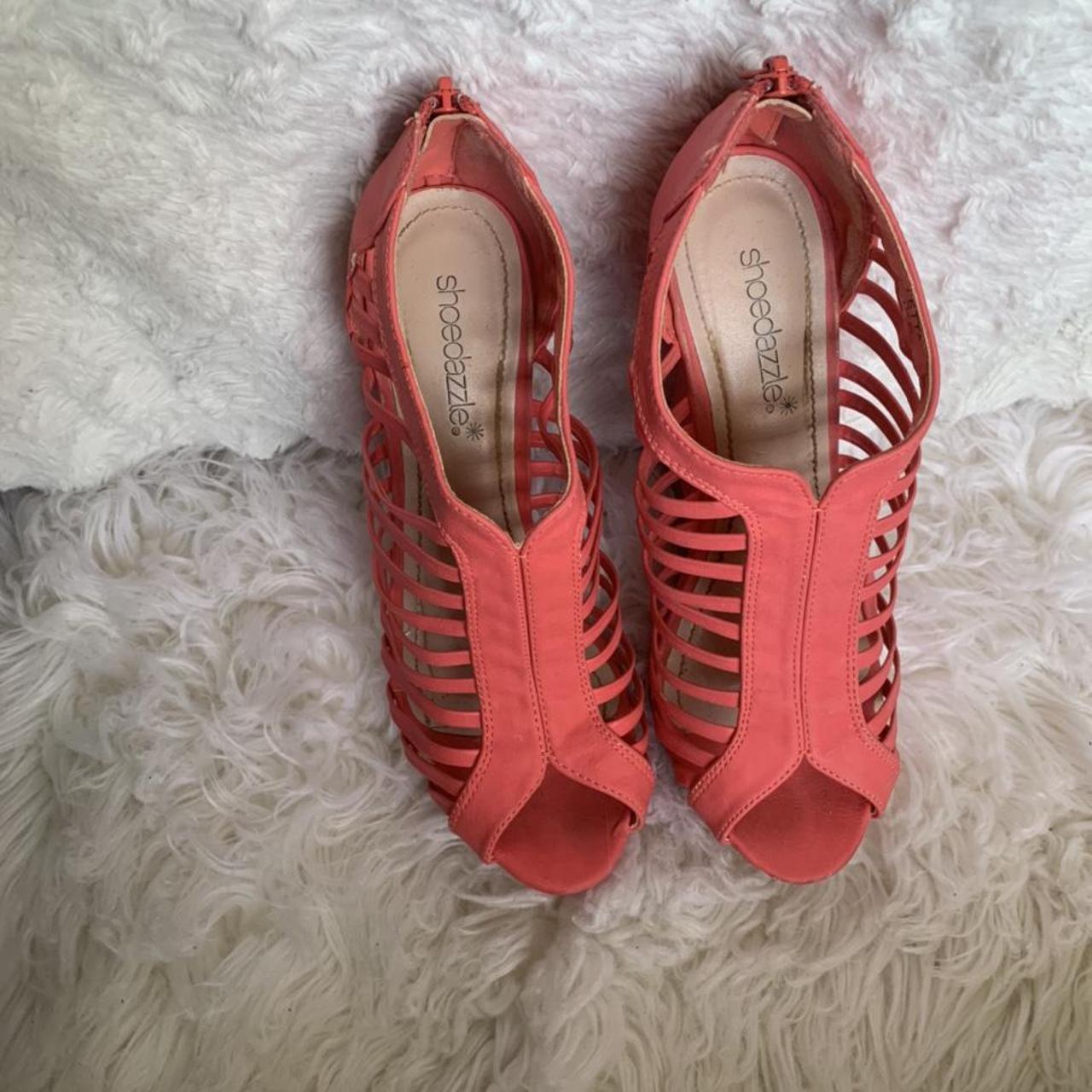 coral wedge heels