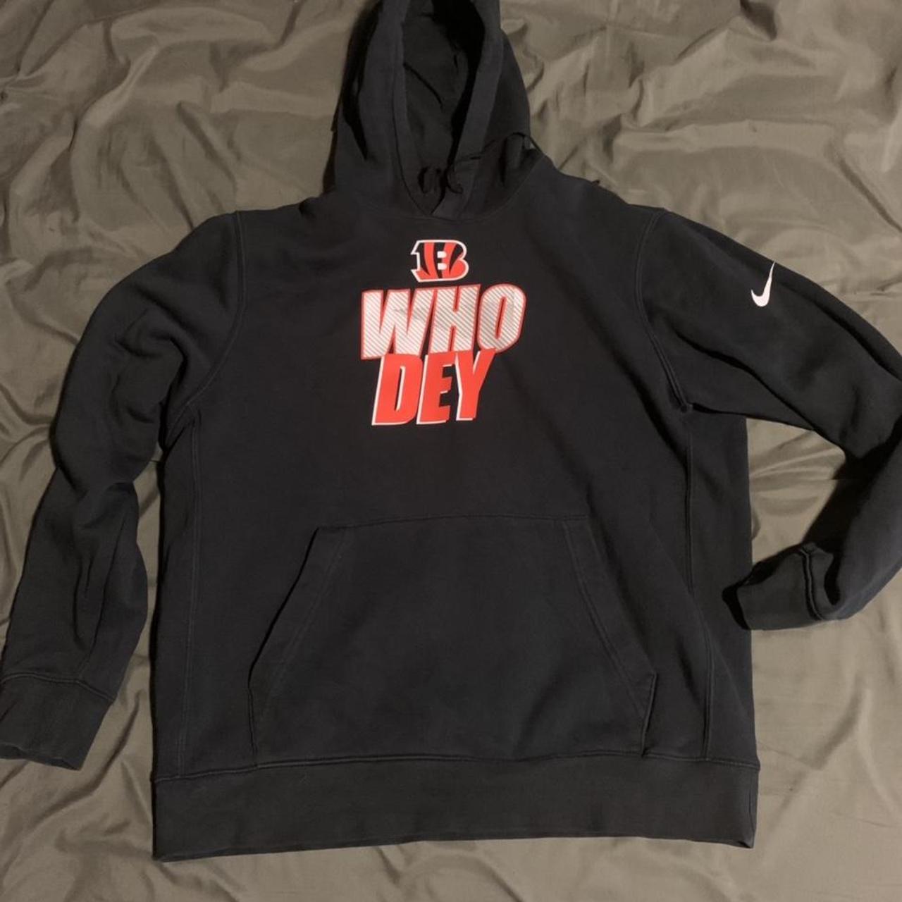 Nike Men's Cincinnati Bengals Who Dey Hoodie-Black - Hibbett