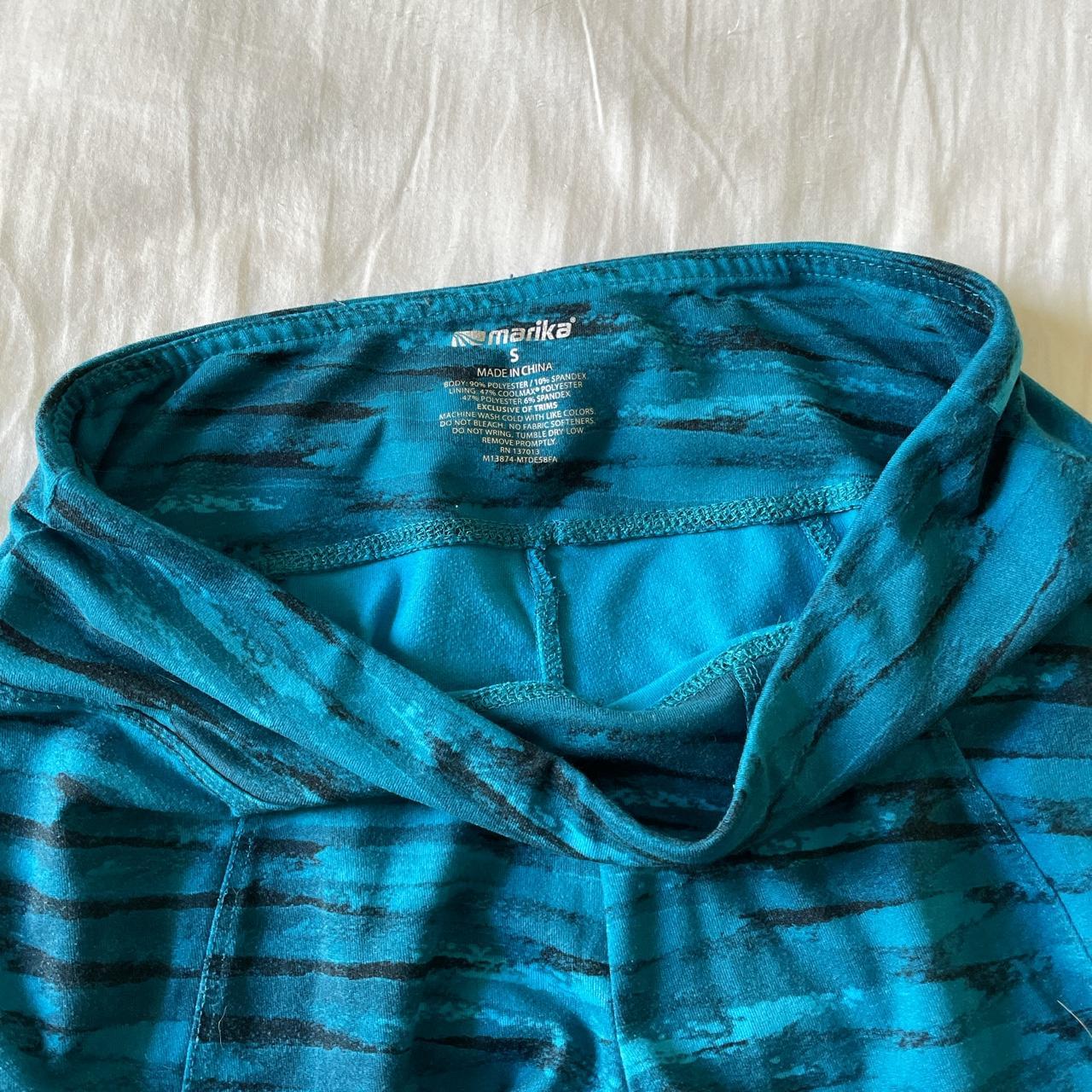 Marika Blue stripped leggings *so pretty reminds me... Depop