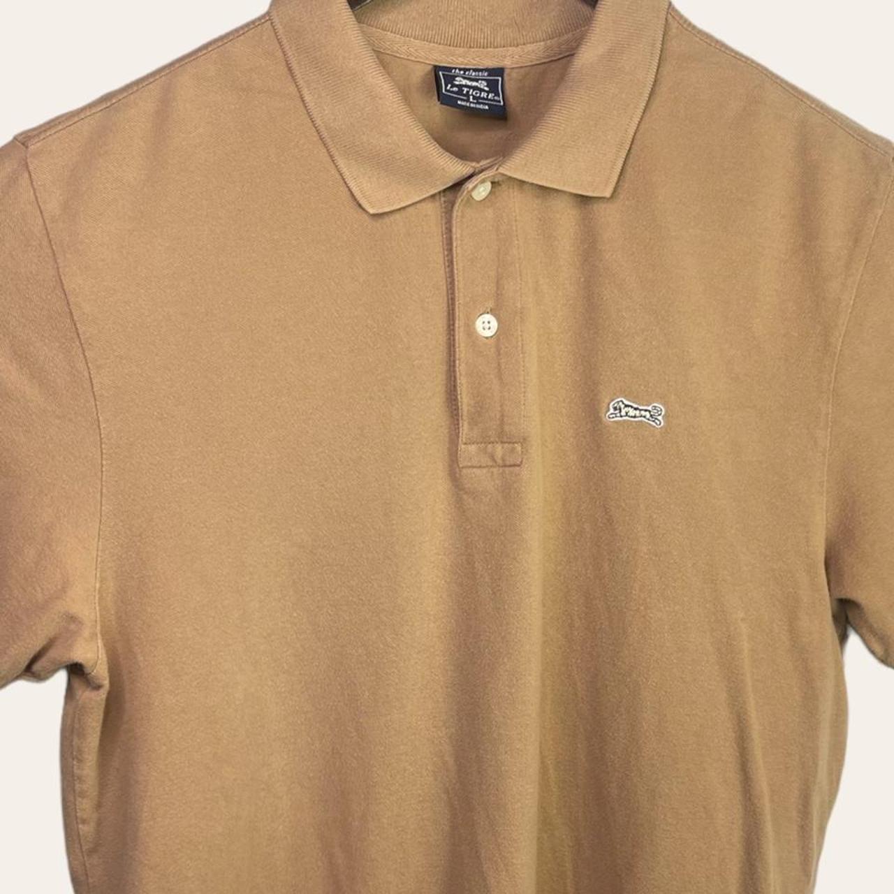 Le Tigre polo shirt men brown Size: large L made... - Depop