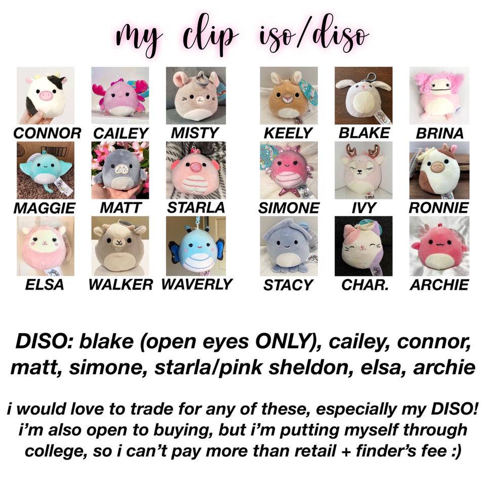 Custom Squishmallow ISO List 