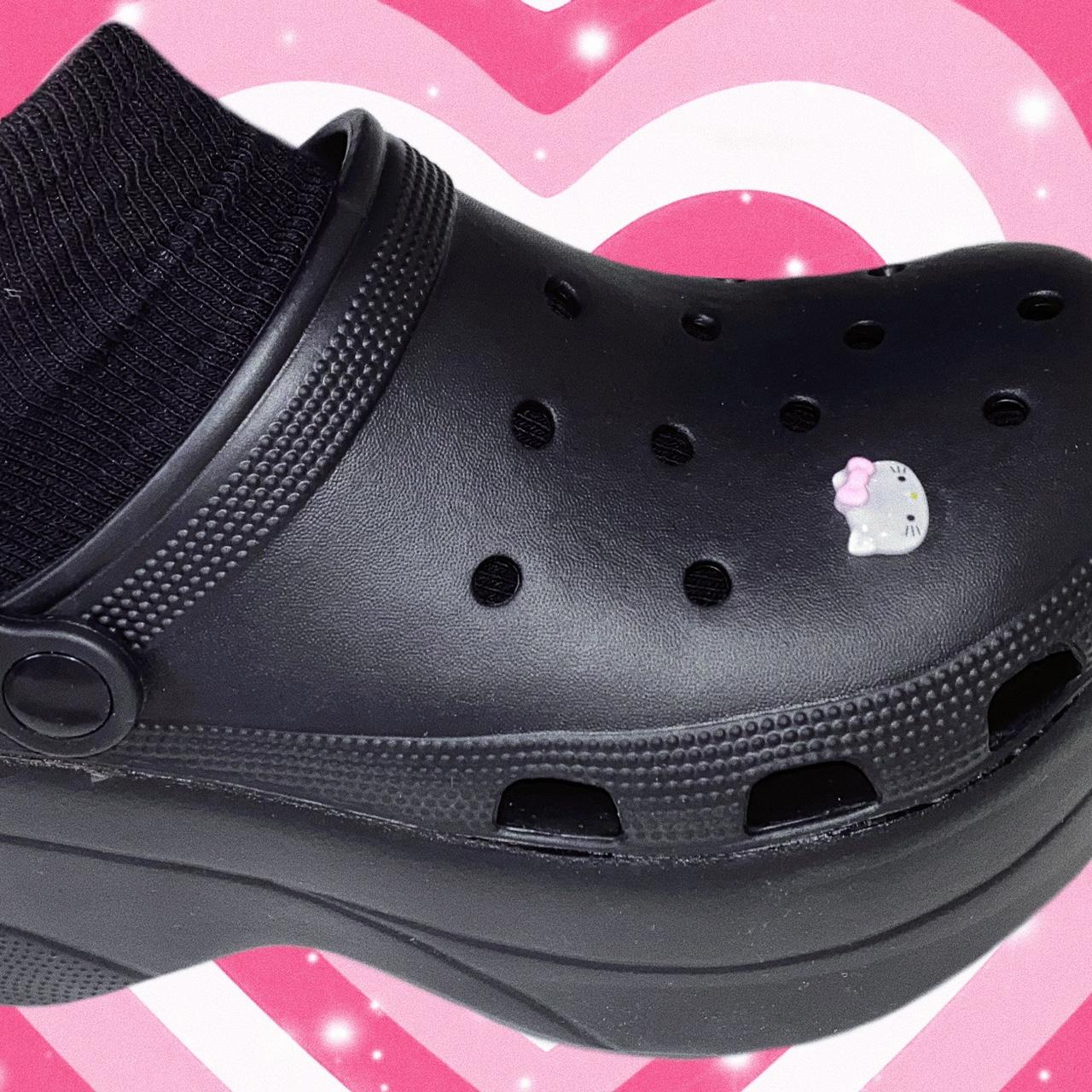 Croc Shoe Charms Jibbitz alphabet letters pink black - Depop